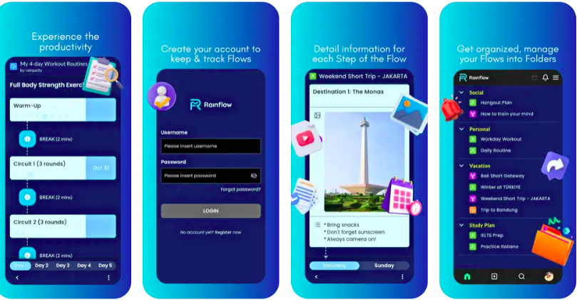 Rainflow - Dynamic Information Flow & Social Sharing App