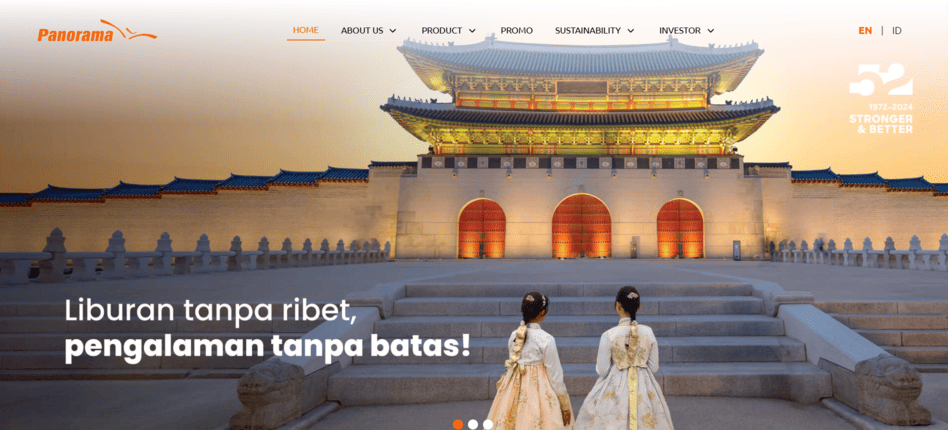 Corporate Website for PT Panorama Sentrawisata Tbk
